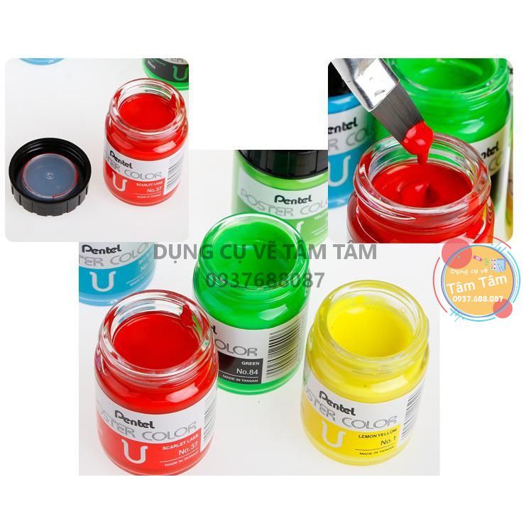 -Màu poster color pentel hủ 30ml