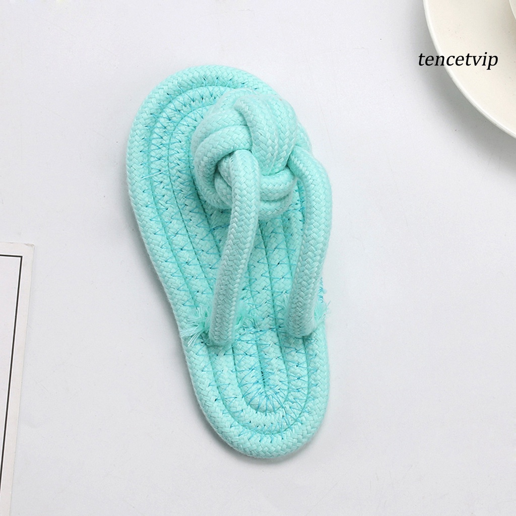 1 set đồ chơi nhai gặm bằng dây cotton bện chống mòn cho thú cưng