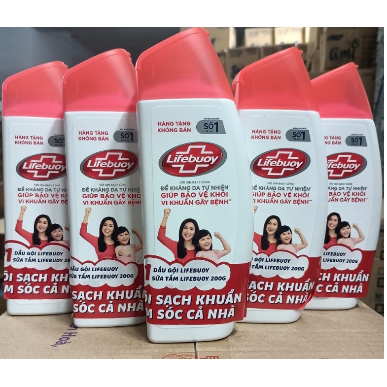 Combo 5 Chai Sữa tắm Lifebuoy Bảo Vệ Vượt Trội 10 200g ( 5 x 200g = 1Kg )