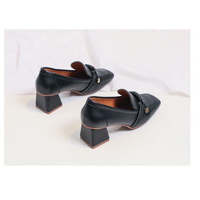 Giày Da Nữ Loafer đế cao 5cm