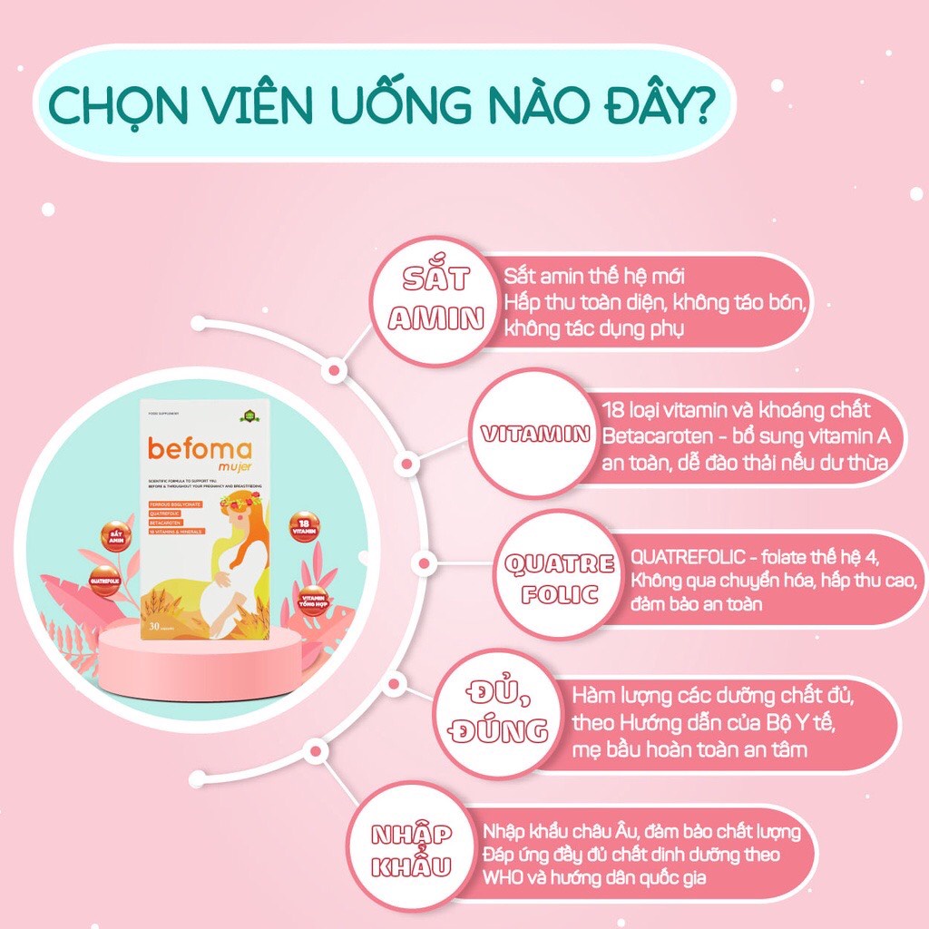 (COMBO BỘ 3) Sắt BEFOMA + Canxi MENACAL + DHA HYMEGA  Bổ Sung Sắt - Canxi - DHA, Vitamin Cho Mẹ Bầu Và Sau Sinh