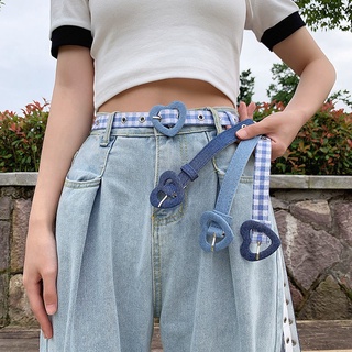 Thắt lưng vải denim thiết kế đơn giản thời trang cho nữ