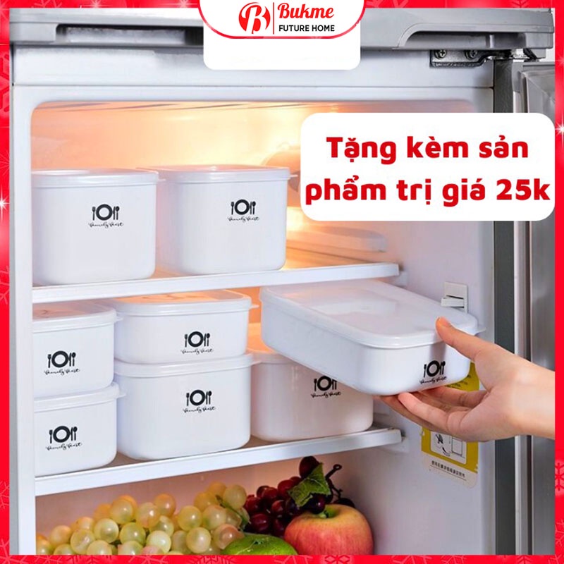 Hộp nhựa đựng đồ ăn để tủ lạnh, bỏ được lò vi sóng, Hộp đựng thực phẩm trữ đông, chất liệu nhựa cao cấp