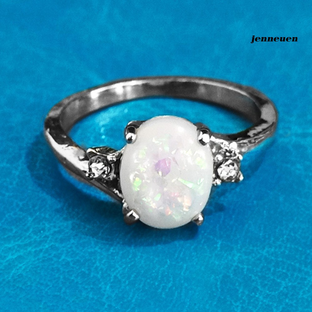 Nhẫn Hợp Kim Đính Đá Opal Thời Trang Cho Nữ