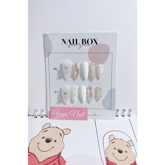 Nailbox thiết kế gấu kẻ nổi ✨ sỉ từ 5bộ bất kì ✨