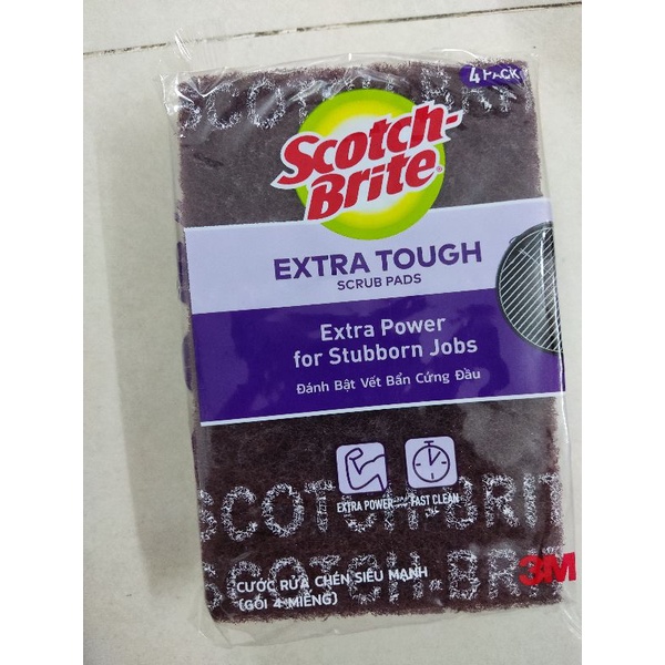 Gói 4 miếng cước cọ nồi Scotch Brite Mỹ