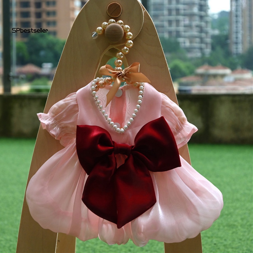 Đầm Chui Đầu Tay Phồng Thời Trang Cho Cún Cưng