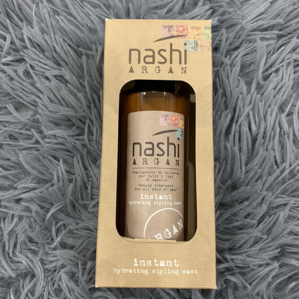 [G03] 🇮🇹Nashi-Italia🇮🇹 Xịt dưỡng xả khô NASHI ARGAN HYDRATING STYLING MASK LEAVE IN làm phồng tóc 150ml S001