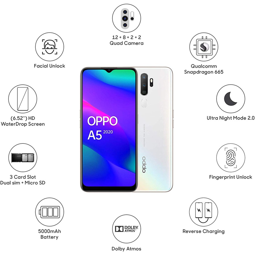 [NHẬP MÃ OPPOA5 , GIẢM NGAY 300K] Điện thoại Oppo A5 2020 4GB/128GB | BigBuy360 - bigbuy360.vn