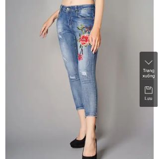 Quần bò thêu 150k