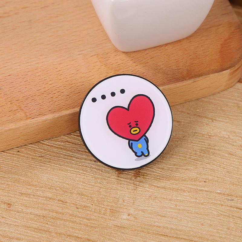 New Round BT21 BTS KPOP Cute Animals Tata Air bag Phone Holder Phone Bracket Dây điện thoại di động | BigBuy360 - bigbuy360.vn