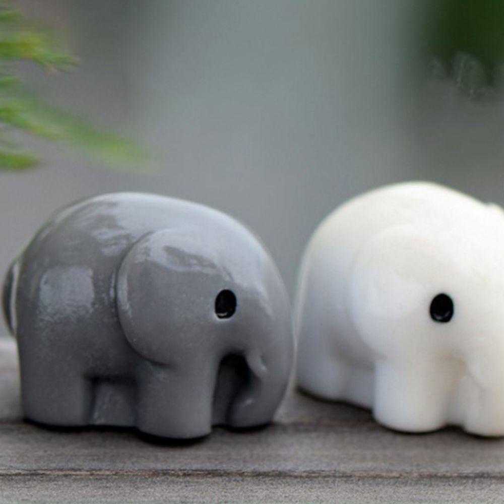 Set 2 / 10 / 20 Tượng Voi Bằng Kính Nhỏ Trang Trí Sân Vườn