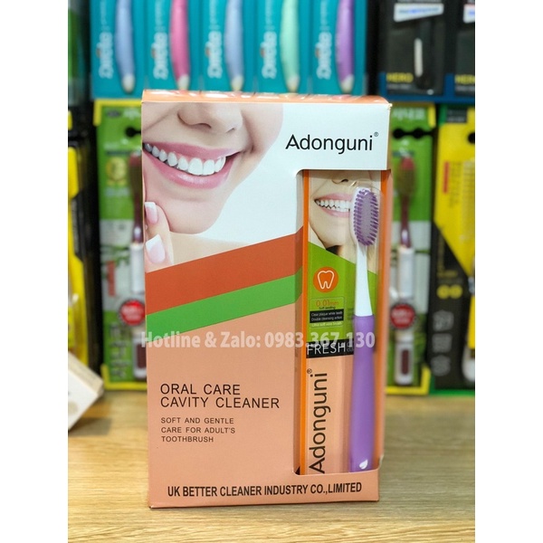 MSP-026 Sỉ 1 hộp 30 chiếc Bàn chải đánh răng Adonguni (hàng chuẩn Anh Quốc )