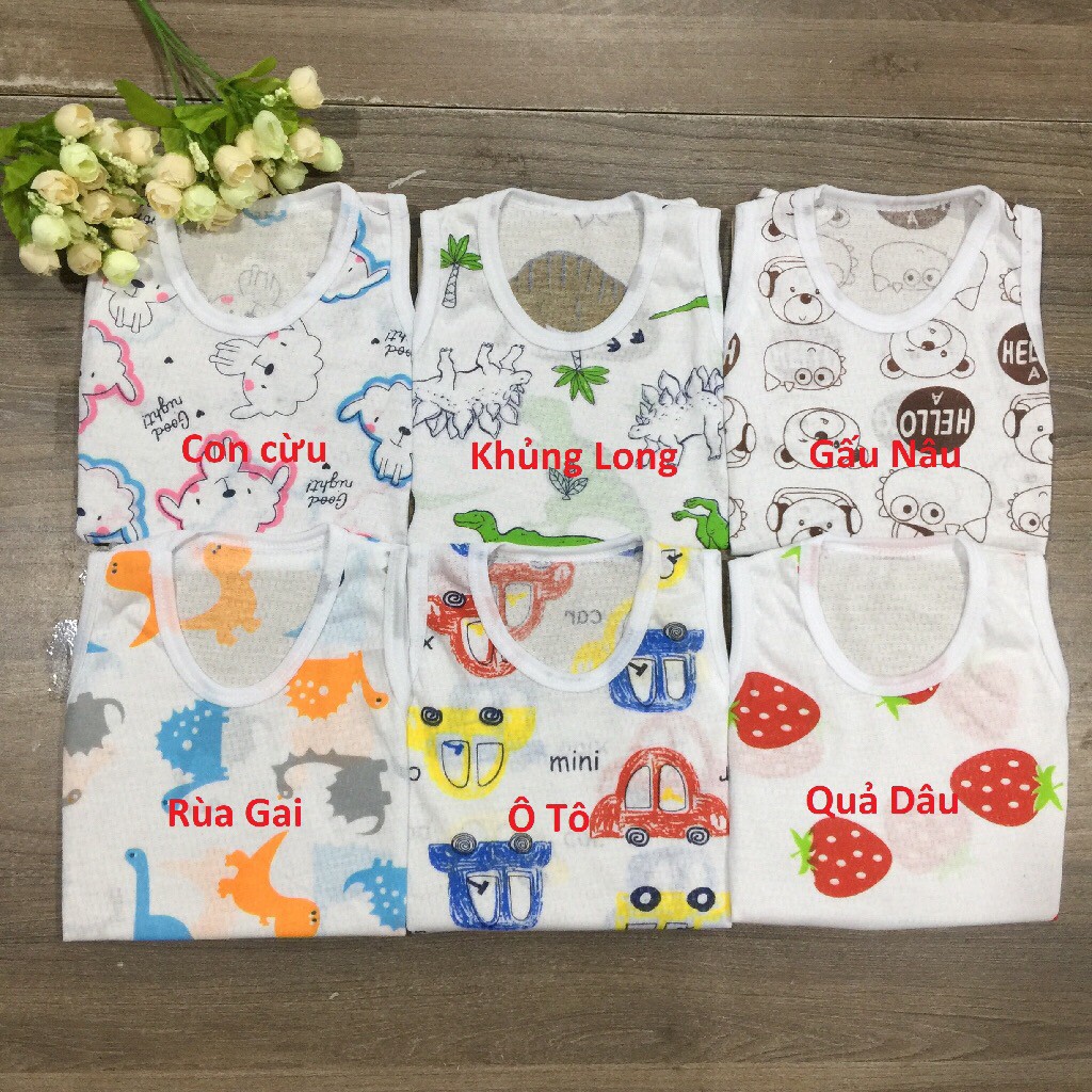 Bộ Quần Áo Ba Lỗ Cotton Thông Hơi cho bé Từ sơ sinh Đến 16 kg X Siêu Thoáng Mát [ Hàng Chuẩn Loại 1 ]