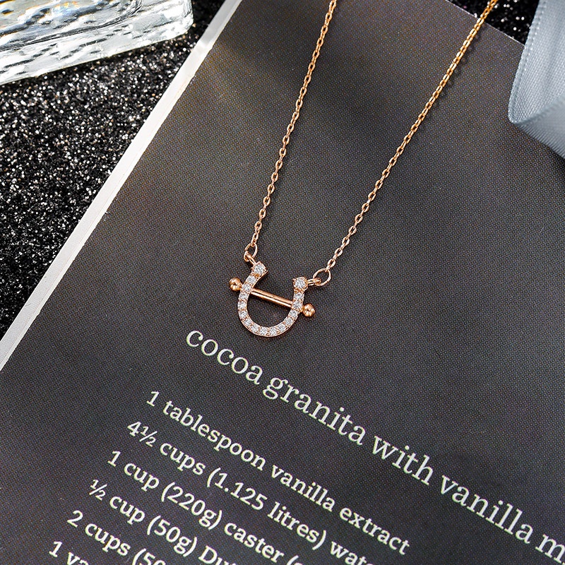 XiaoboACC Dây Chuyền / Hoa Tai Phong Cách Phim Hạ Cánh Nơi Anh Với Kim Xỏ Bằng Bạc 925 Khảm Đá Sang Trọng