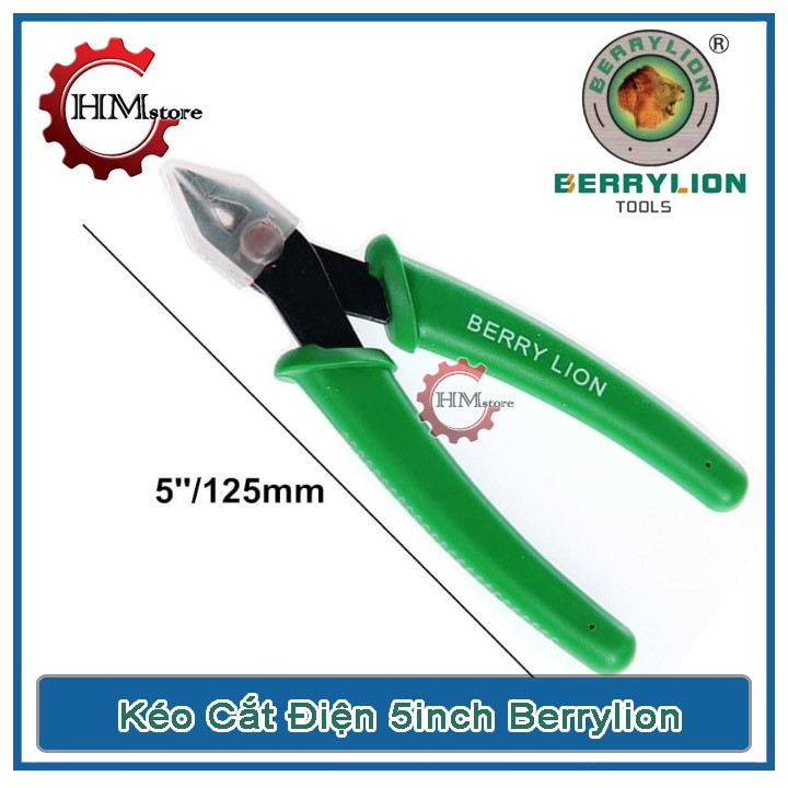 Kềm cắt điện 5inch chuyên dùng cắt điện tử Berrylion chính hãng