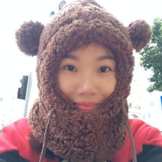 Mũ lông gấu cả đầu cổ