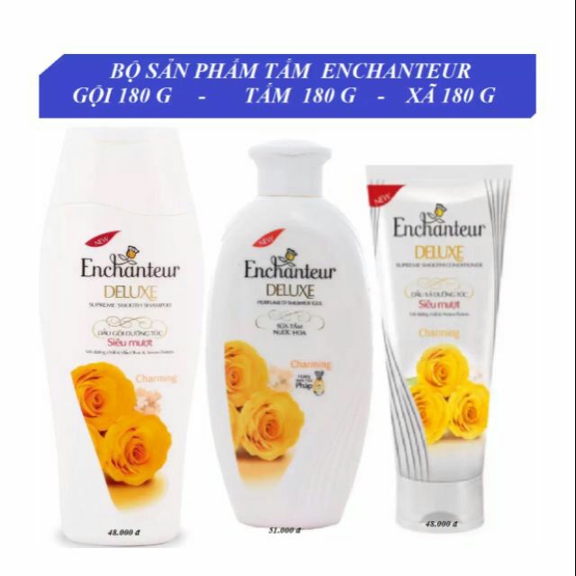 Combo Tắm + Gội + Xã Enchanteur 180g