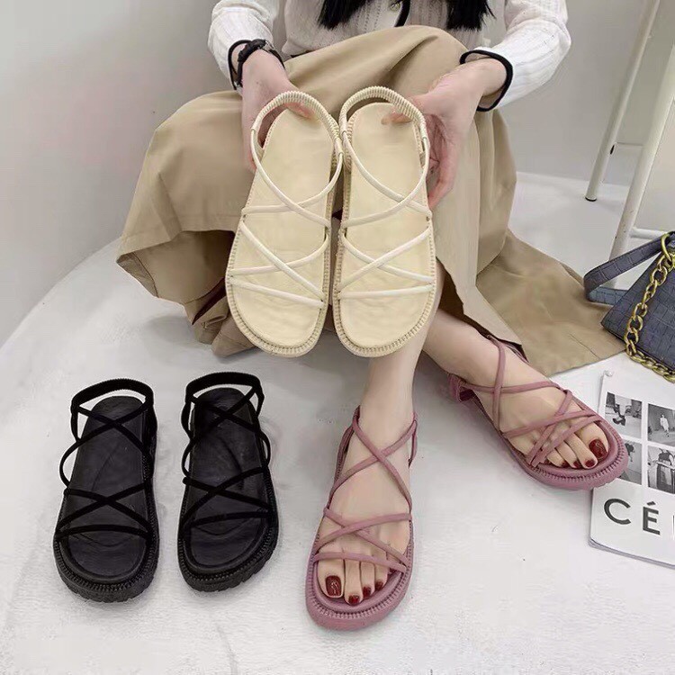 Sandal nữ đế bằng quai ngang siêu nhẹ SD122
