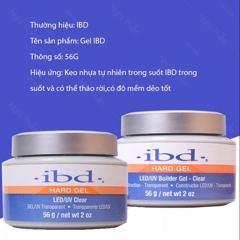 Gel đắp IBD chính hãng không nóng ( gel cứng)