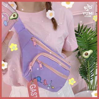 [ CÓ SẴN ] 🌈 Túi bao tử KHỦNG LONG cực cute ⚡️ Túi đeo chéo ulzzang