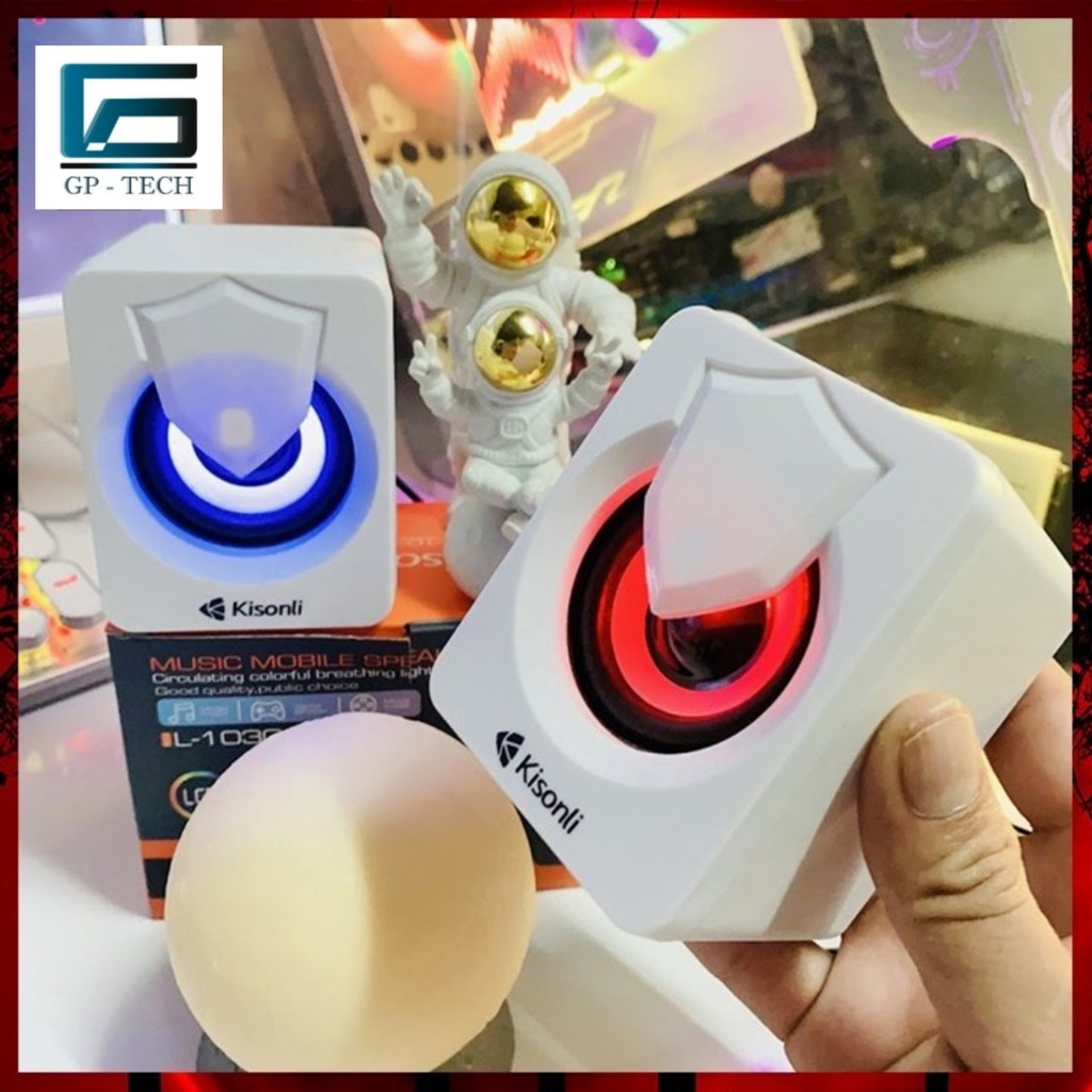 Loa máy tính Kisonli 2.1 L-1030 LED Rainbow  - decor phòng L1030 L1040 L-1040 YST-1046