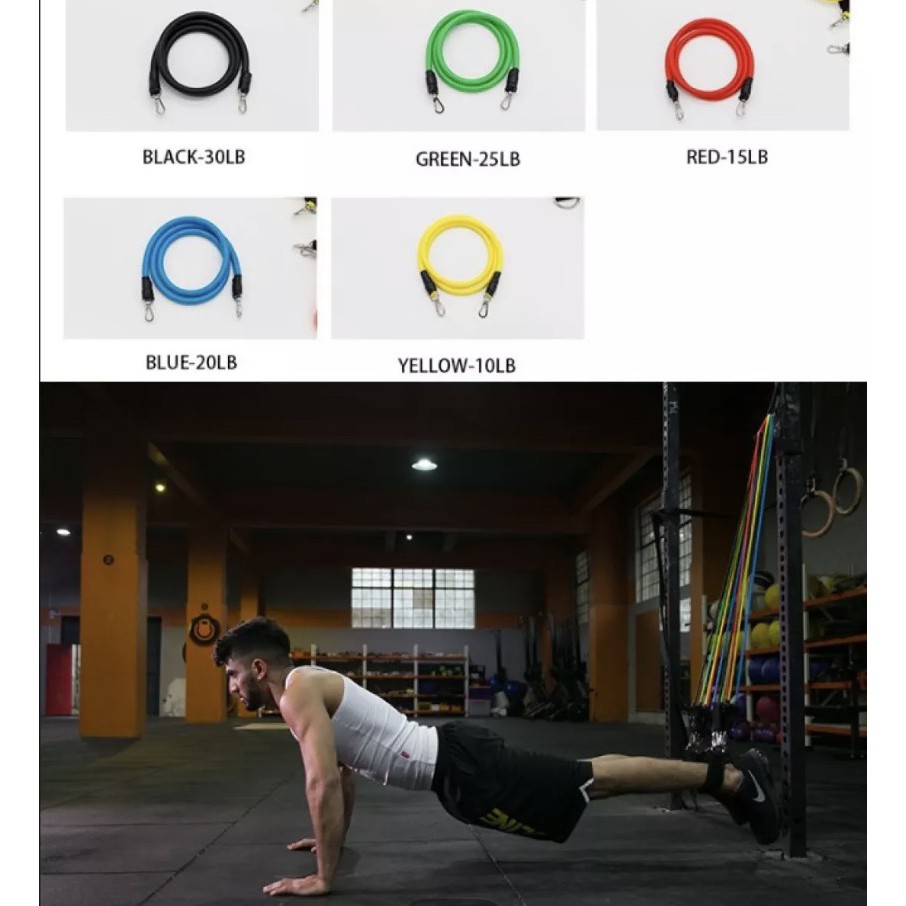 [FREESHIP] Bộ 5 Dây Ngũ Sắc Tập Full Body - Dụng Cụ Tập Gym.