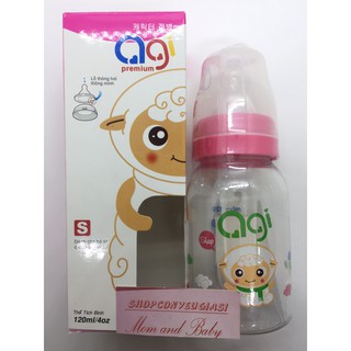 Bình Sữa Agi Premium 120ml - Size S ( 0-3 tháng) - cổ hẹp