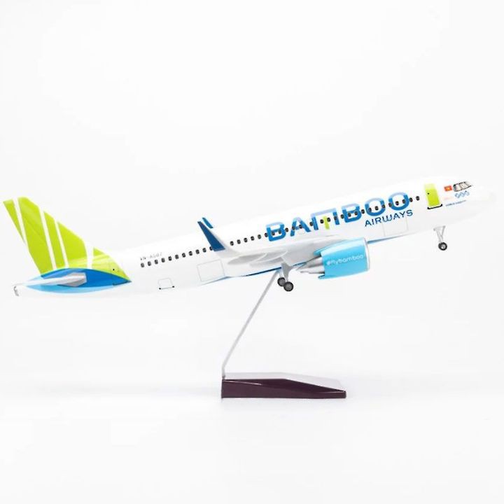 Mô hình Máy bay lắp ghép BamBoo Airways Airbus A320 47cm