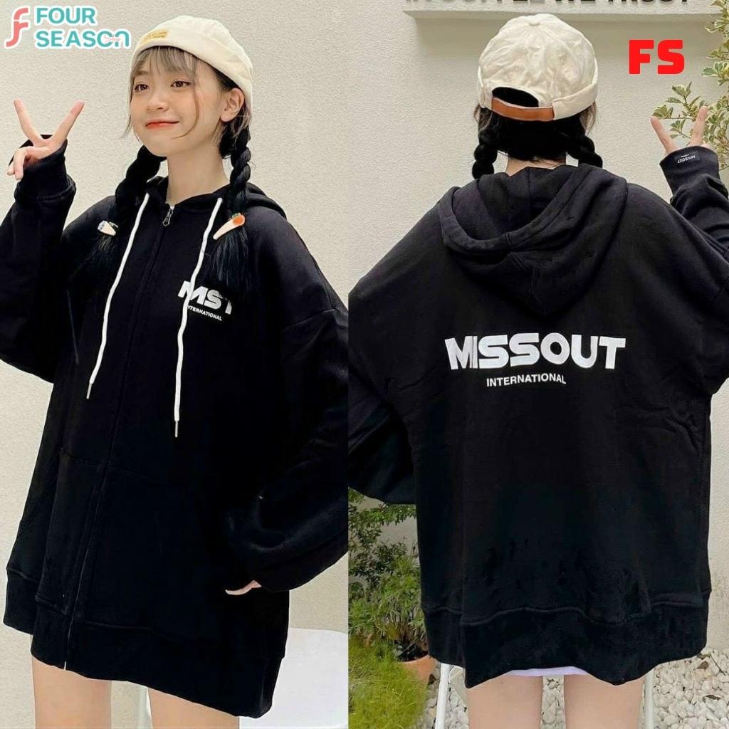 Áo khoác nỉ nam nữ form rộng MISS KN12 4S jacket hoodie dây kéo Hottrend ulzzang unisex Hàn Quốc mềm mịn rẻ đẹp