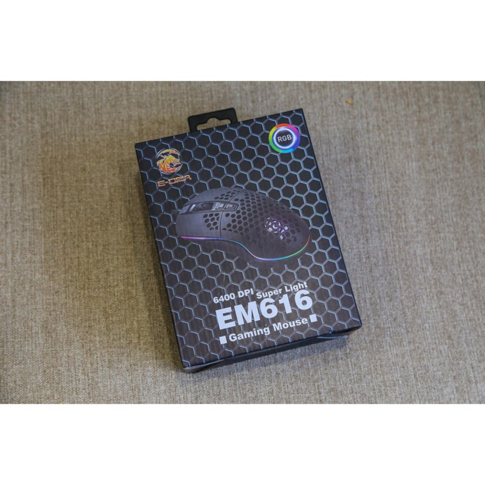[Hàng Chính Hãng] Chuột Gaming E-DRA EM616 Led RGB, Chuột Game E-DRA EM616 Led RGB - Bảo hành 24 tháng