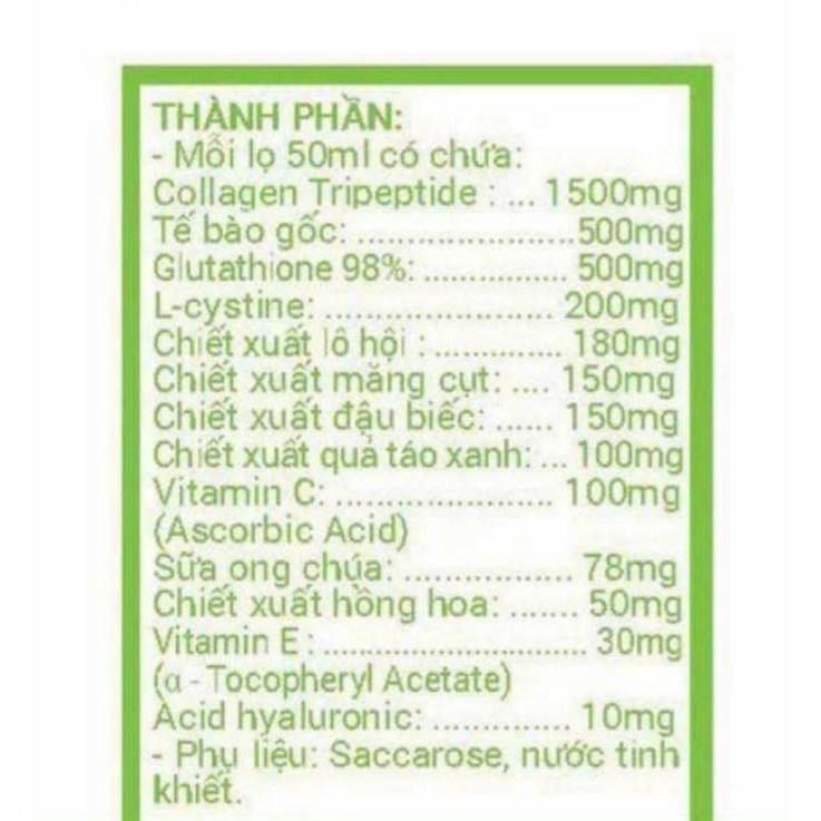 Colagen tế bào gốc tặng mặt nạ đẹp da