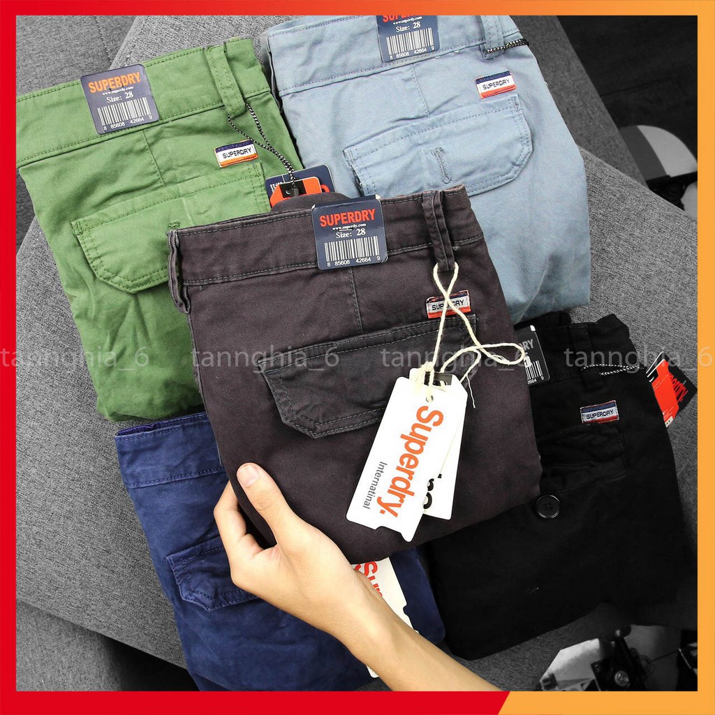 Quần short túi hộp kaki nam vnxk