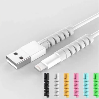 Bảo vệ cáp xoắn ốc Dòng dữ liệu Silicon cuộn dây bảo vệ Cáp sạc USB Android