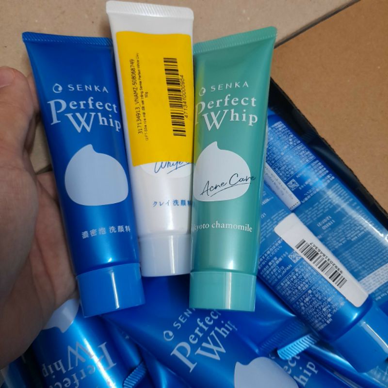 Sữa rửa mặt dành cho da mụn Senka Perfect Whip Acne Care 50g - hàng tặng