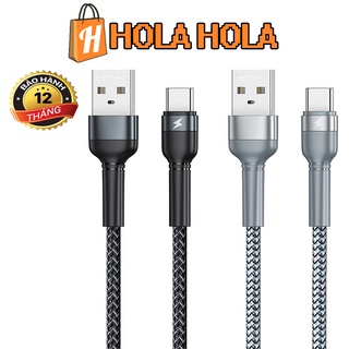 Cáp sạc nhanh cổng Type C Remax RC-124a Data Jany Series thân bọc kim loại dài 1 mét max 2.4A