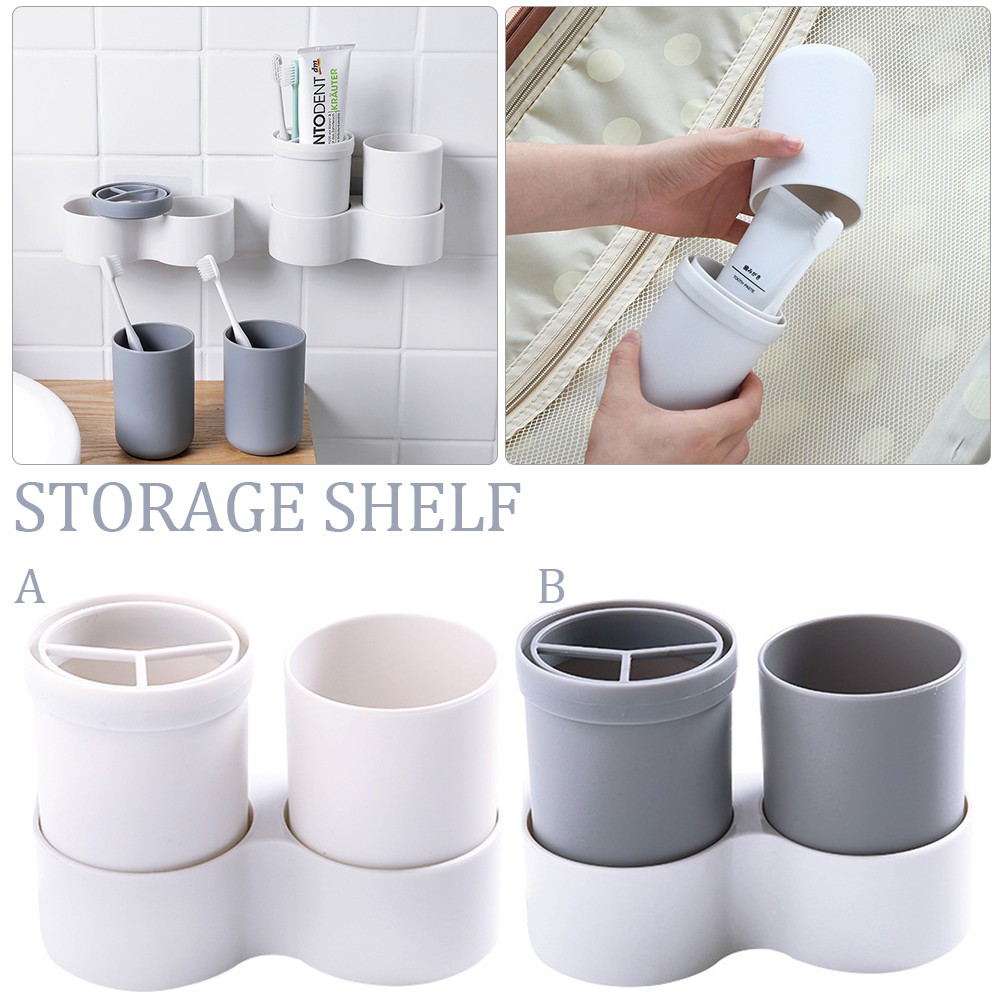Khay treo bàn chải đánh răng gắn tường