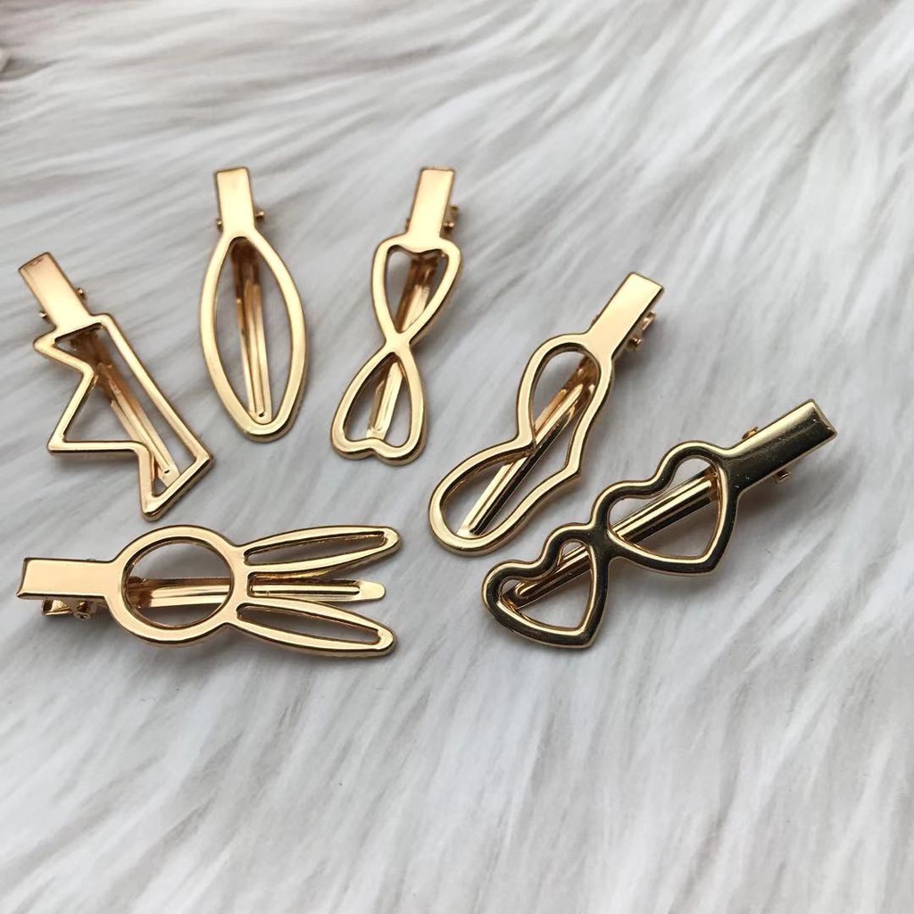 Kẹp Tóc Bằng Kim Loại Nhiều Hình Kiểu Dáng Thời Trang Dễ Thương