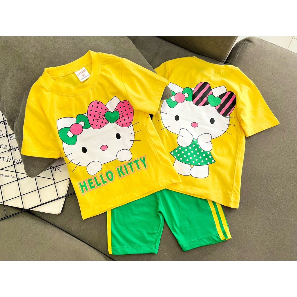 Đồ Bộ Bé Gái Set Quần Áo Thun Cotton Cho Bé Size Nhí Đại 9-43 Kg Thấm Hút Mồ Hôi In Hoạt Hình Pony Homie Kids