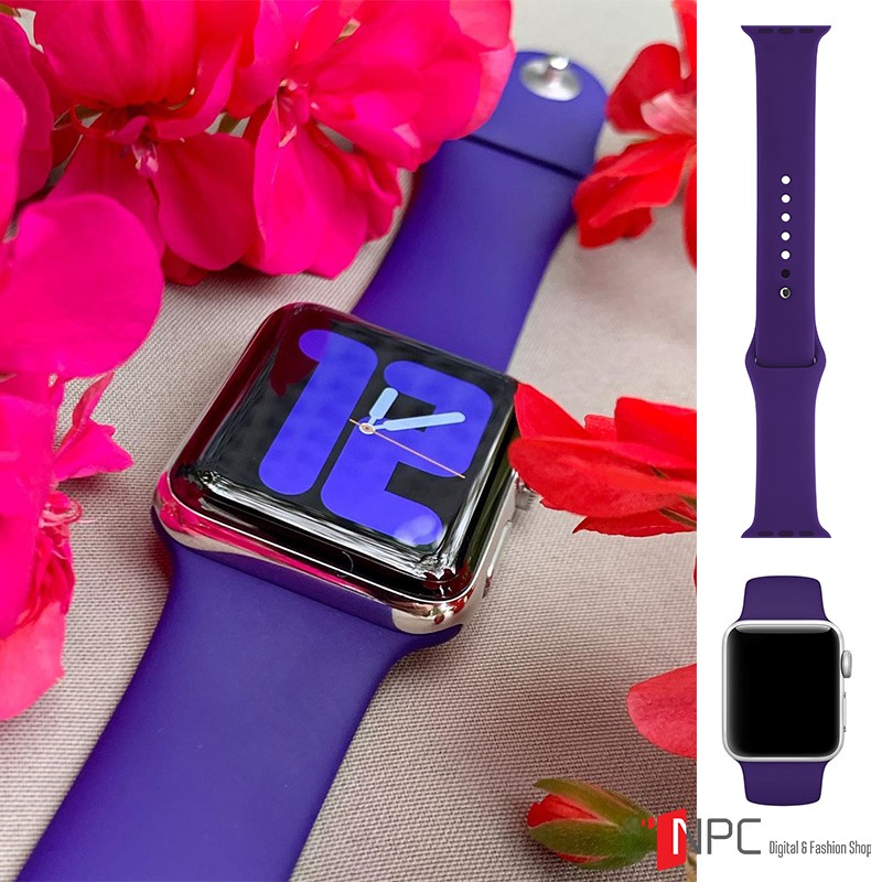 [Màu mới HOT TREND] Dây Apple Watch Cao Su đủ màu cho series 5/4/3/2/1 [Apple Watch 38|40|42|44]
