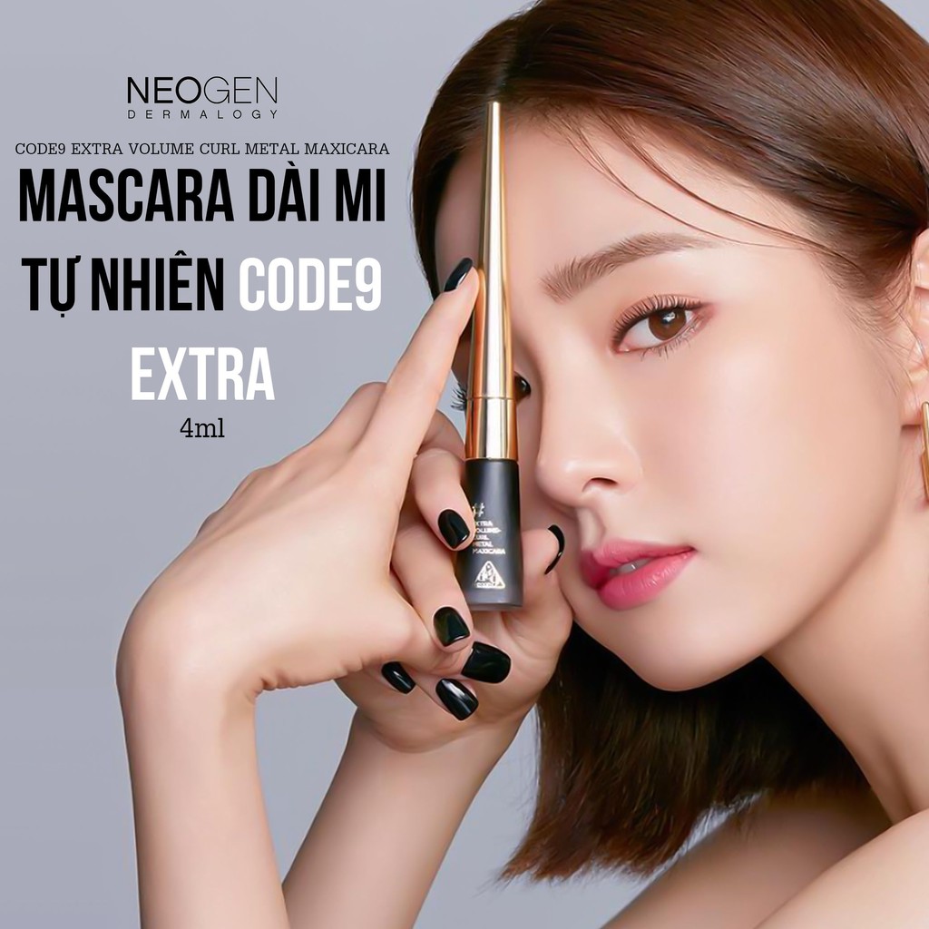 MASCARA KIM LOẠI GIỮ MI CONG VÀ DÀI TRONG 33 GIỜ NEOGEN DERMALOGY EXTRA VOLUME CURL METAL MAXICARA 01 BLACK 4ML