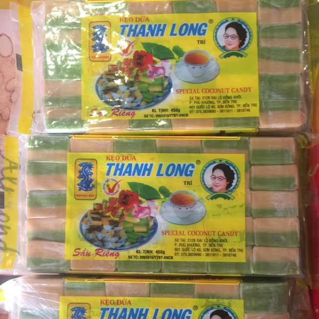Kẹo Dừa Thanh Long Sầu Riêng 450gram