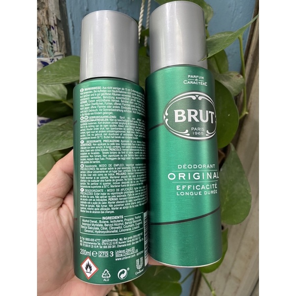 Xịt body BRUT hương nước hoa 200ml