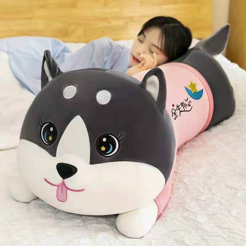 Mẻo Husky bông✨Freeship✨Chó bông mắt sao chất vải lông nhung mềm mịn co dãn 4 chiều