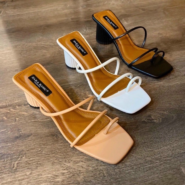 Giày sandal bít mũi gót trụ tròn 5cm - mã CG-0592 giaynu99