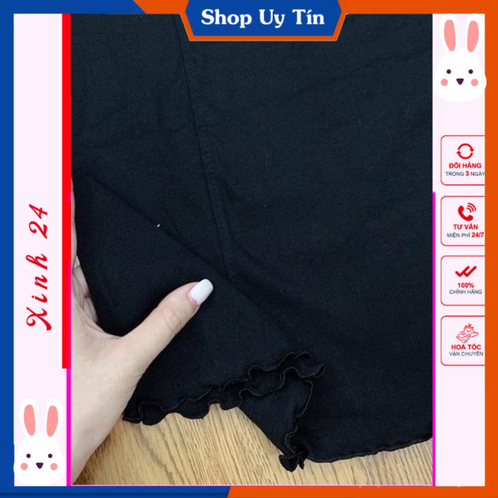 Đầm Nữ Body Đen Viền Bèo Váy Cộc Tay Xinh 24 Chất Thun Gân Dáng Ngắn thiết kế xinh xắn | BigBuy360 - bigbuy360.vn