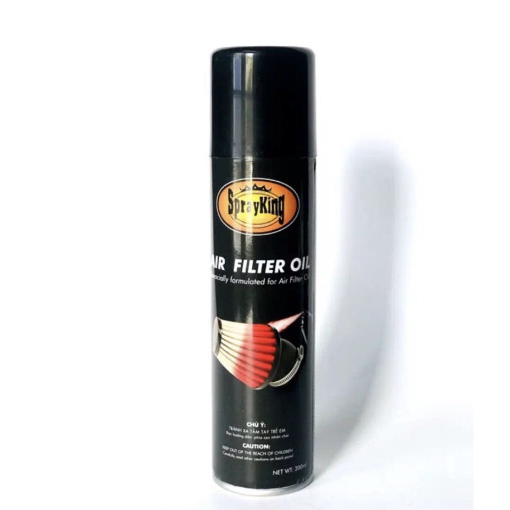 Chai Dầu Tẩm Lọc Gió Air Filter Oil SprayKing 200ml Hạn Chế Tối Đa Bụi Bẩn Vào Chế Hòa Khí
