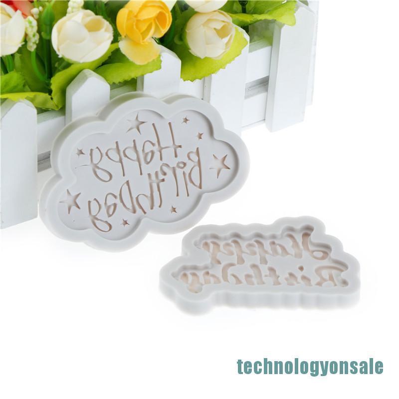 Khuôn Silicone Làm Bánh Sinh Nhật Hình Chữ Happy Birthday