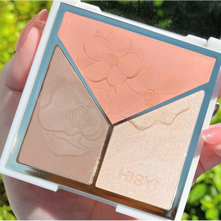 Bảng phấn trang điểm tạo khối má hồng 3 màu sắc tự nhiên | BigBuy360 - bigbuy360.vn