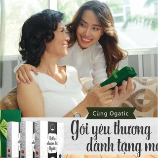Combo 3 hộp bột lá nhuộm tóc Ogatic tặng 5 gói Lá thơm gội đầu